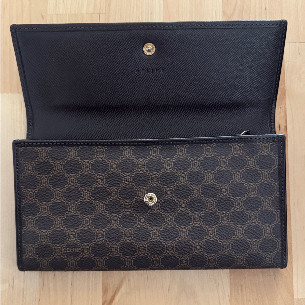 Sale! Celine Triomphe Macadam Wallet in Dark Brown - Picture 5 of 7
